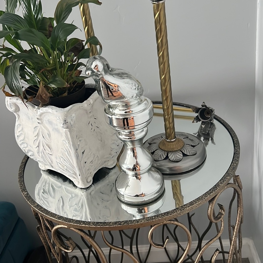 Mercury glass birds